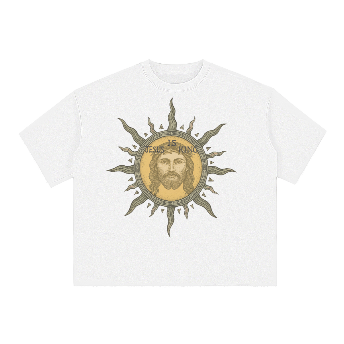 Jesus Is King Boxy Terry Raw Edge T-Shirt