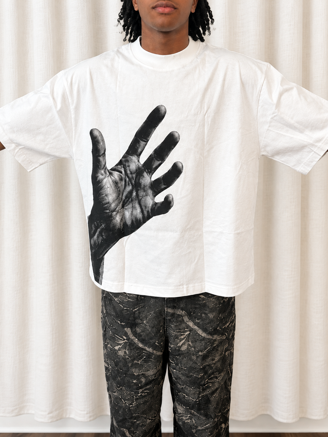 Pierced Hand Of Jesus Heavyweight Boxy Tee