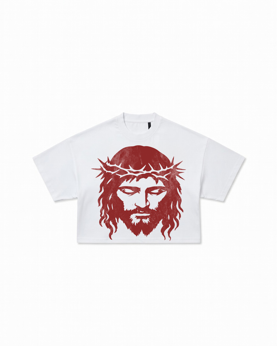 Ask Me About Jesus Heavyweight Boxy Tee