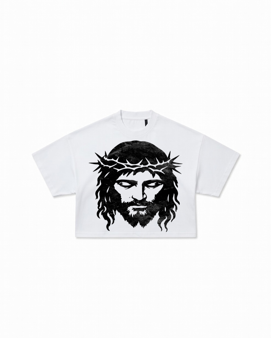 Ask Me About Jesus Heavyweight Boxy Tee