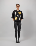 I Love Jesus Loves You Cropped T-Shirt - Gold Edition