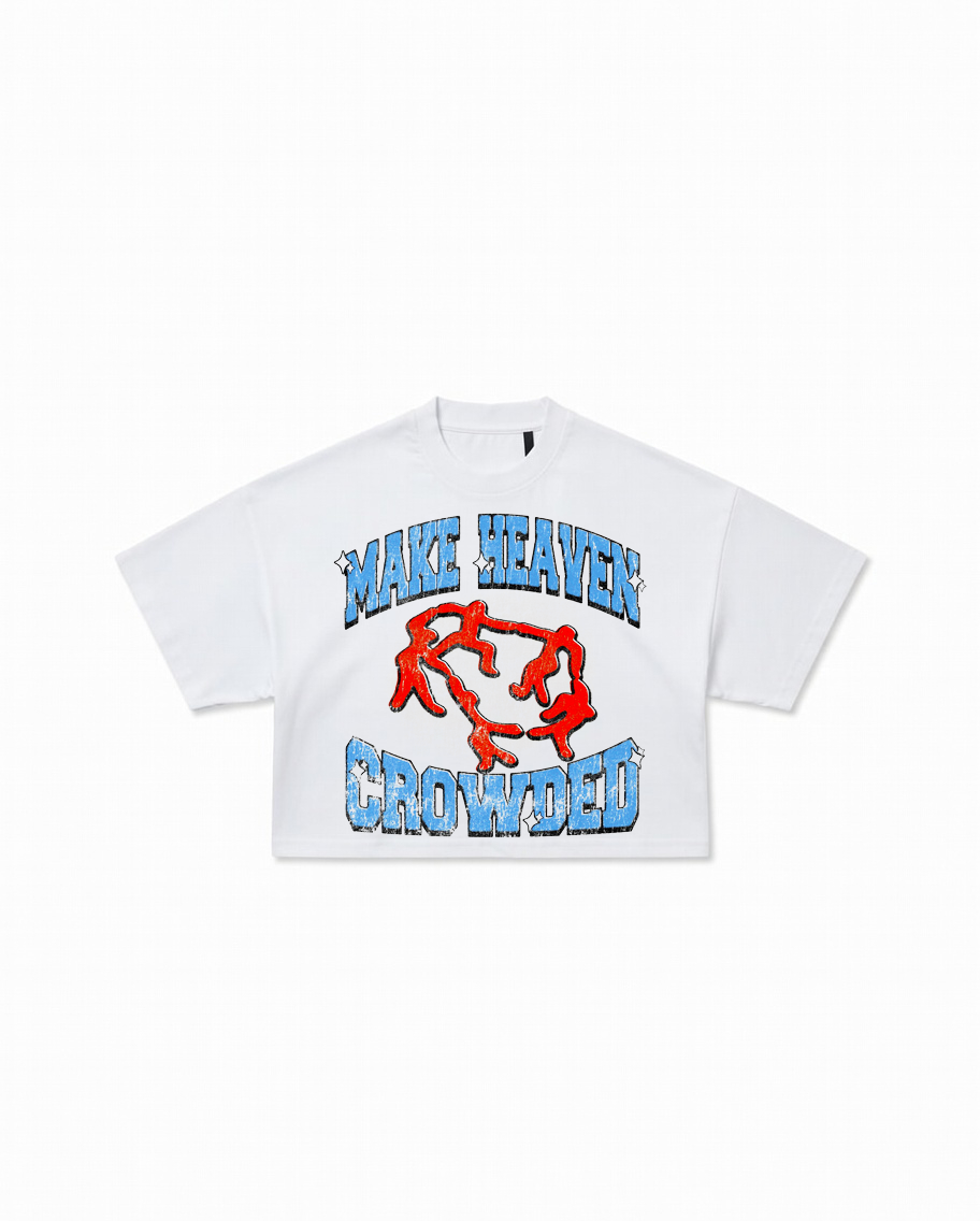 Make Heaven Crowded Oversized Cropped  Tee
