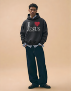 "I LOVE JESUS" SUN-FADED HOODIE