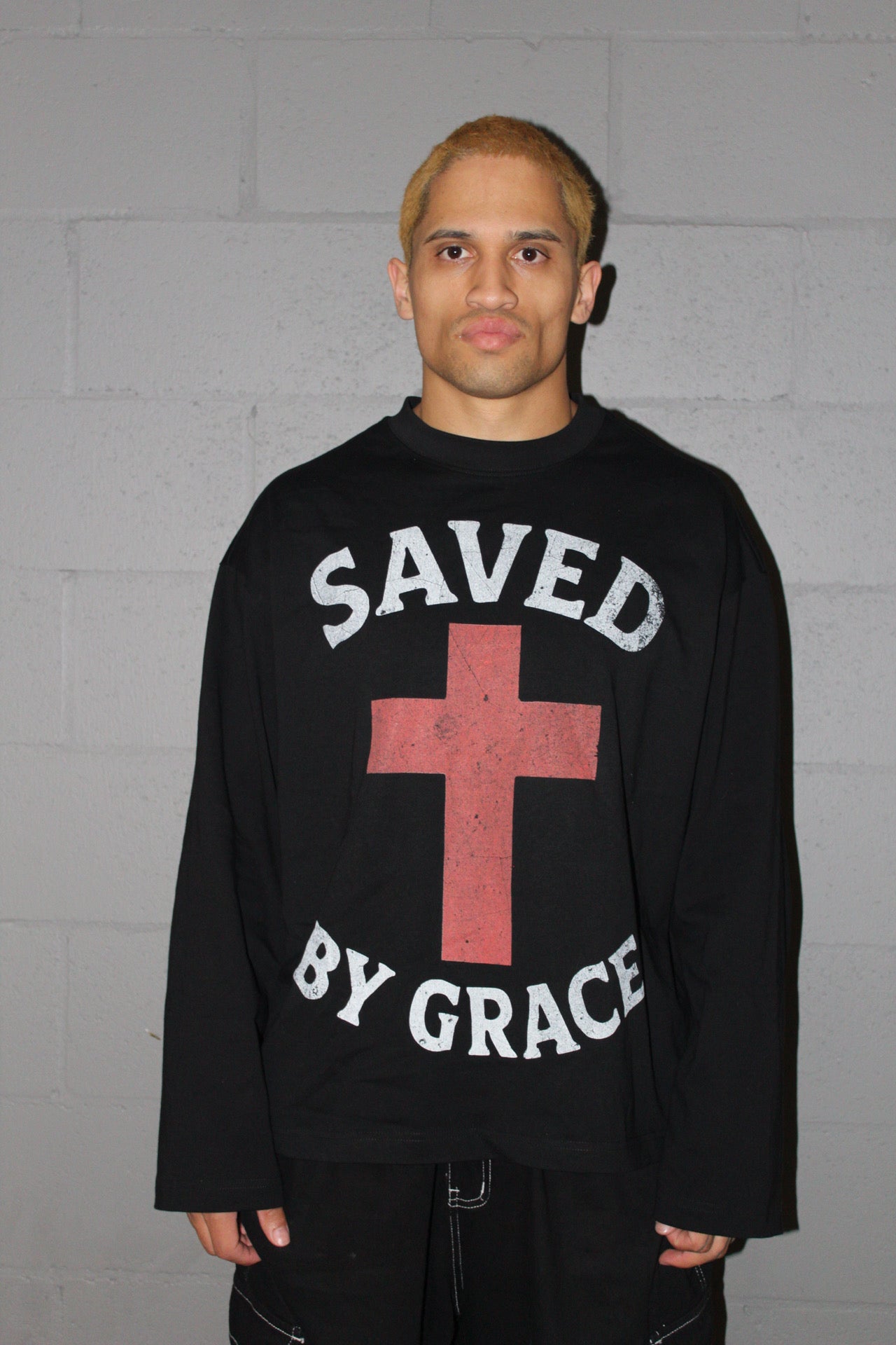 Saved By Grace Oversized Long Sleeve