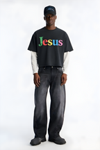 Vintage Boxy Cropped Jesus T-Shirt