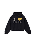 I Love Jesus Boxy Hoodie - Gold Edition