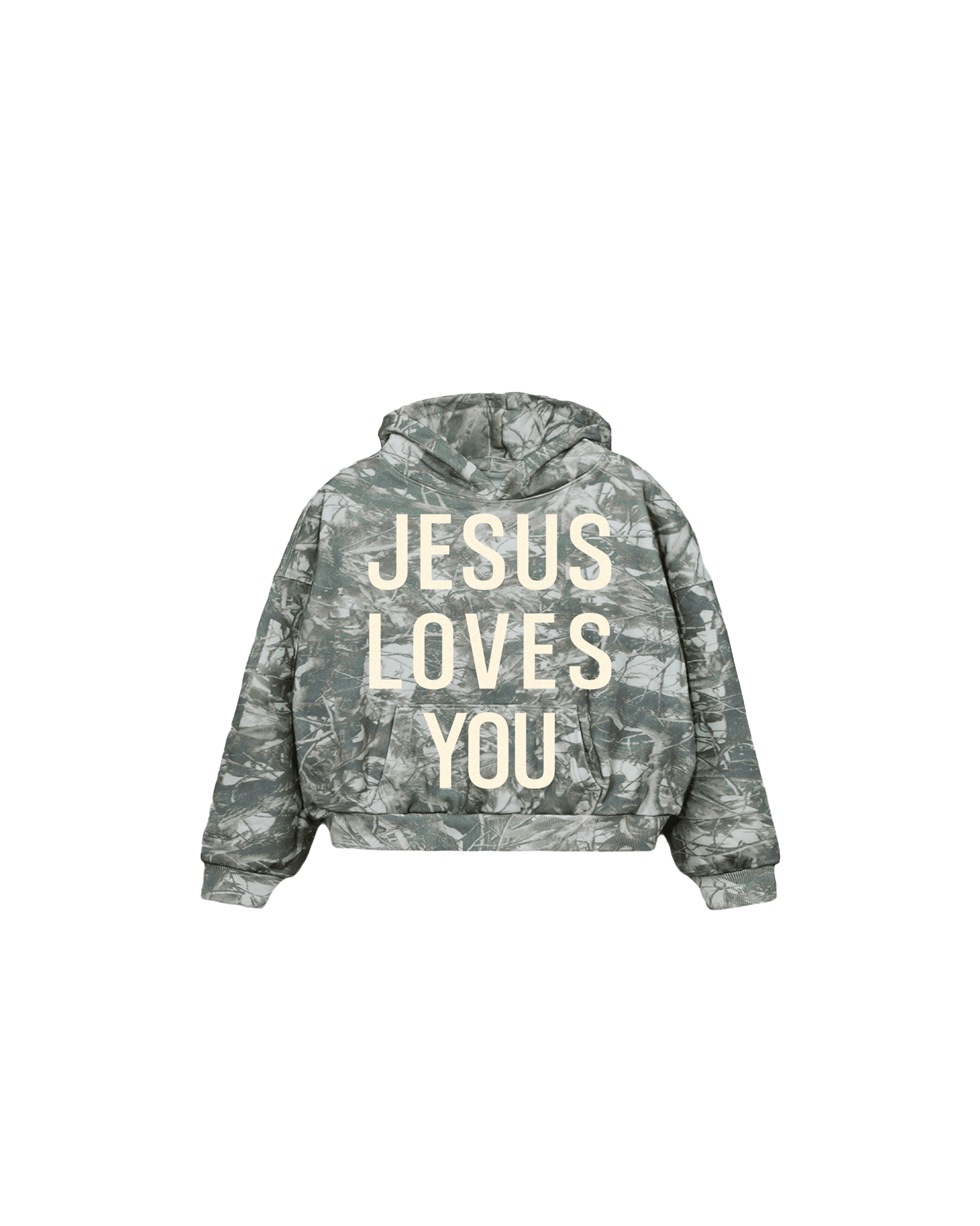 Jesus Loves You French Terry Camo Hoodie