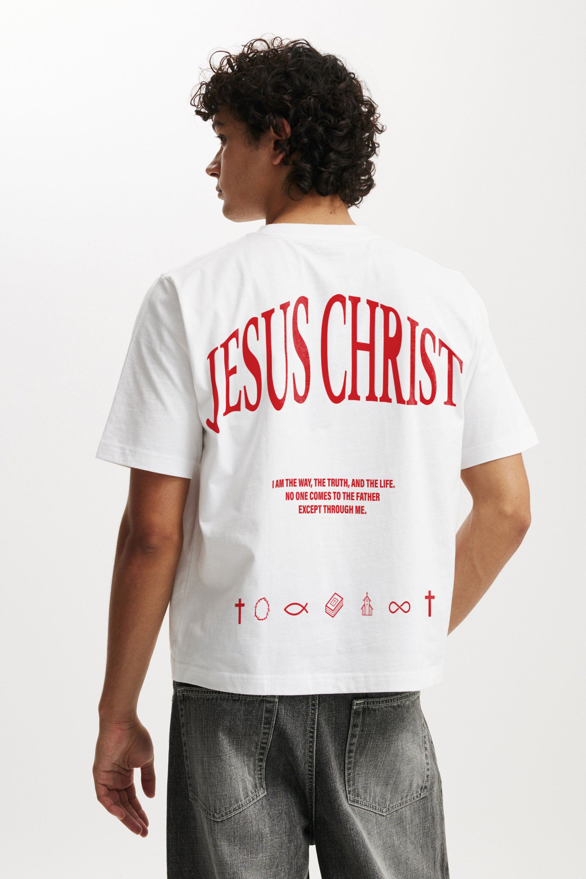 Jesus Christ Oversized Cropped Tee