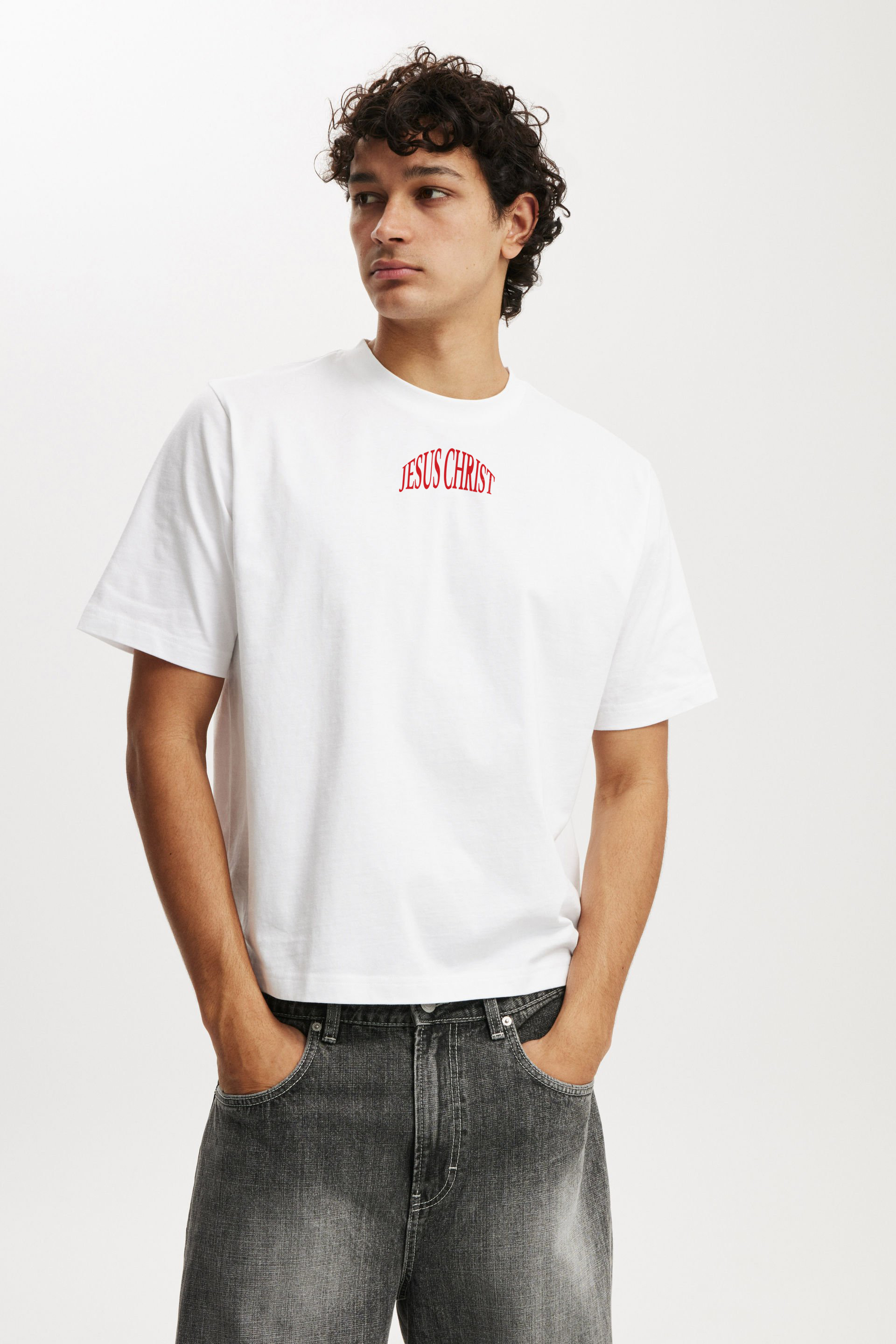 Jesus Christ Oversized Cropped Tee