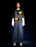 I Love Jesus Loves You Cropped T-Shirt - Gold Edition