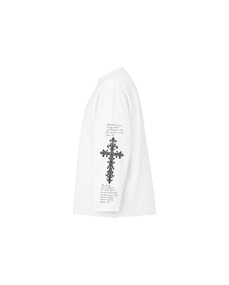 Our Lady of Guadalupe Bible Verse Boxy Long Sleeve