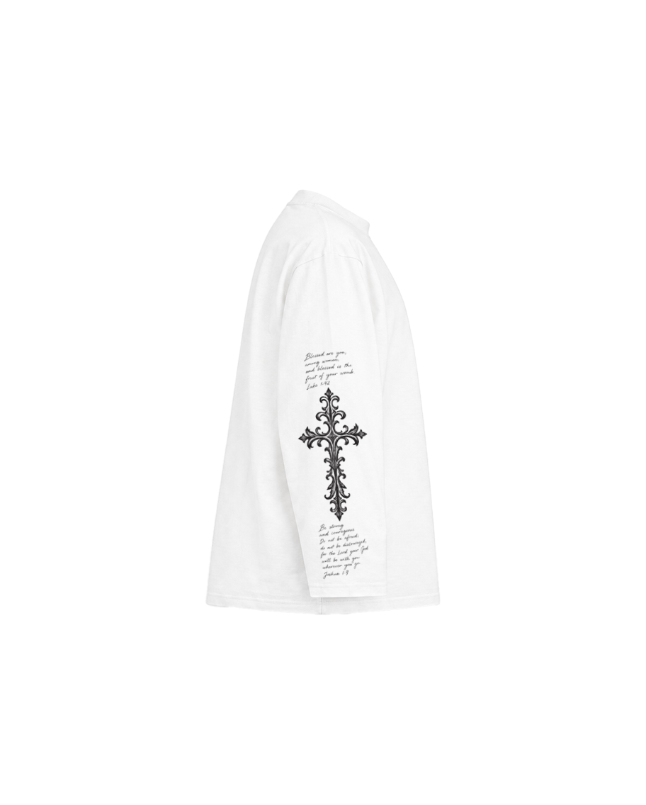 Our Lady of Guadalupe Bible Verse Boxy Long Sleeve