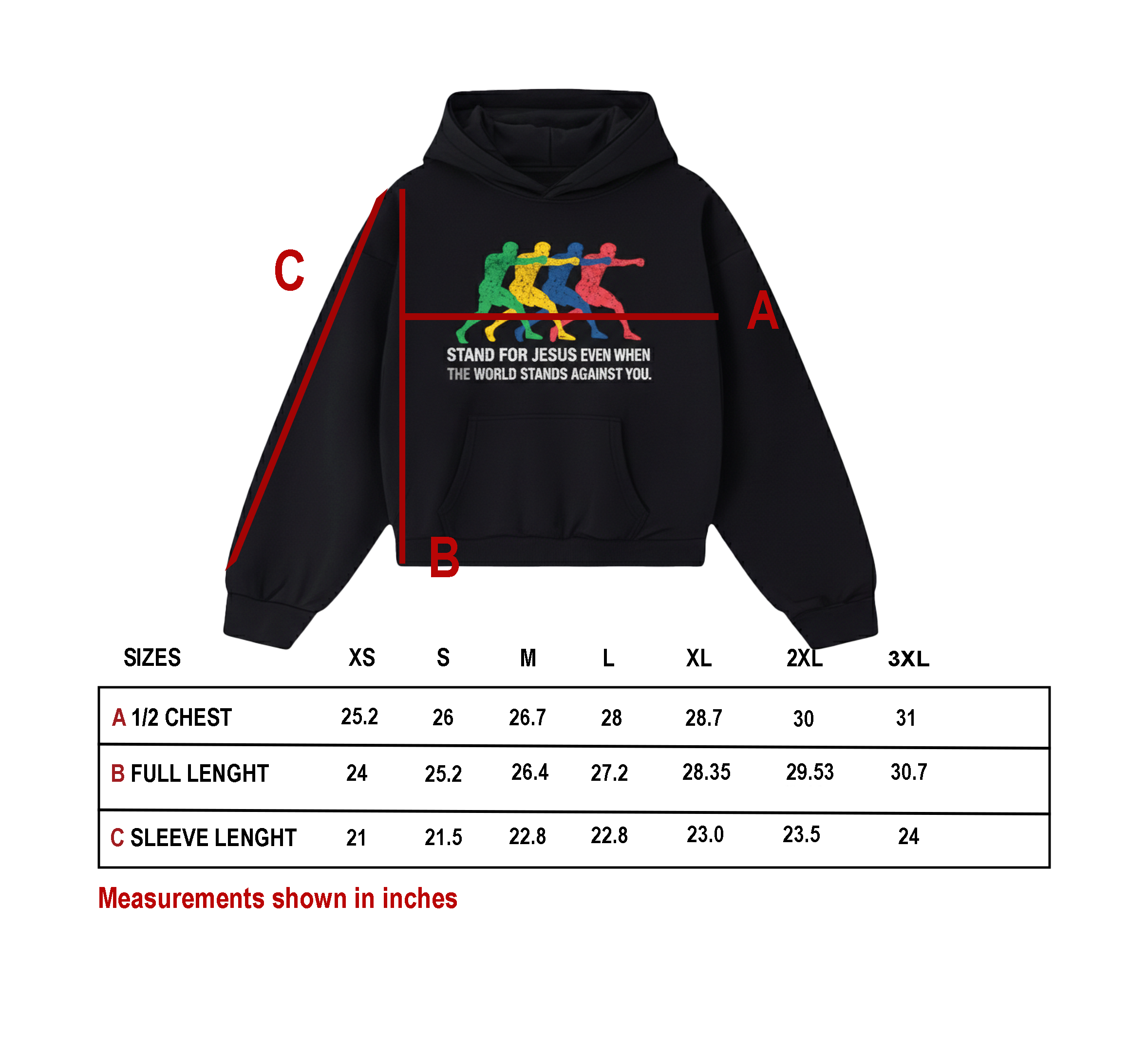 Stand for Jesus Boxy Heavy Hoodie