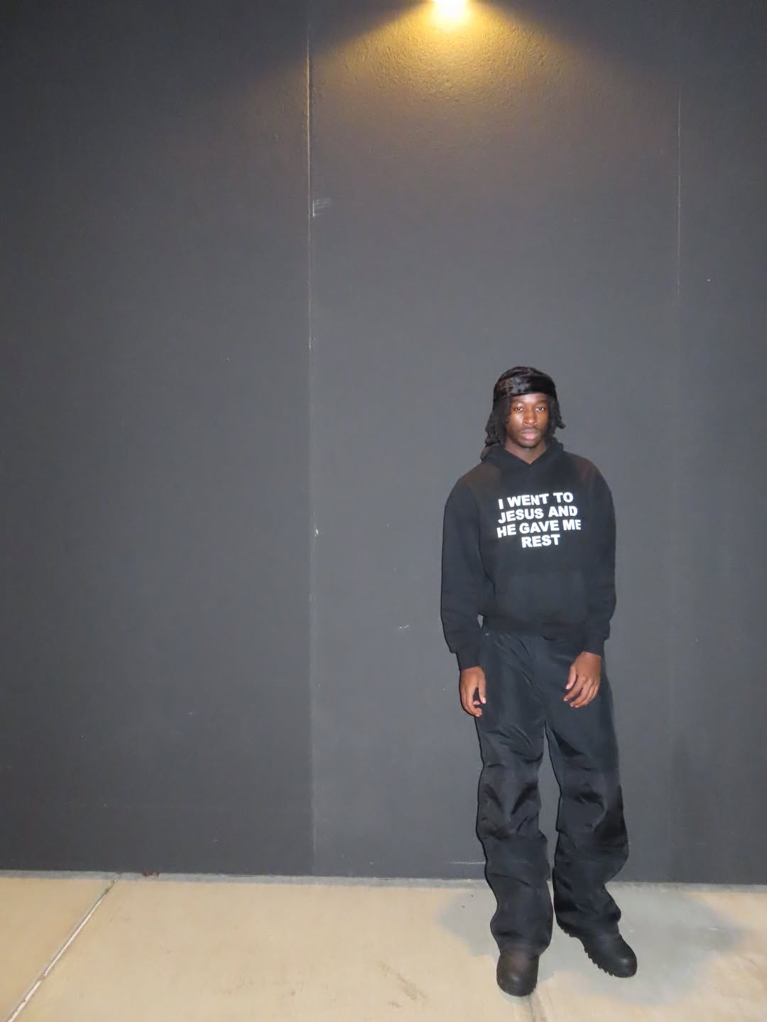 I Went To Jesus And He Gave Me Rest Heavy Boxy Hoodie