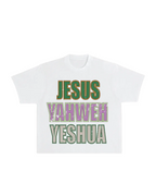 Jesus Box Fit White Cropped Tee