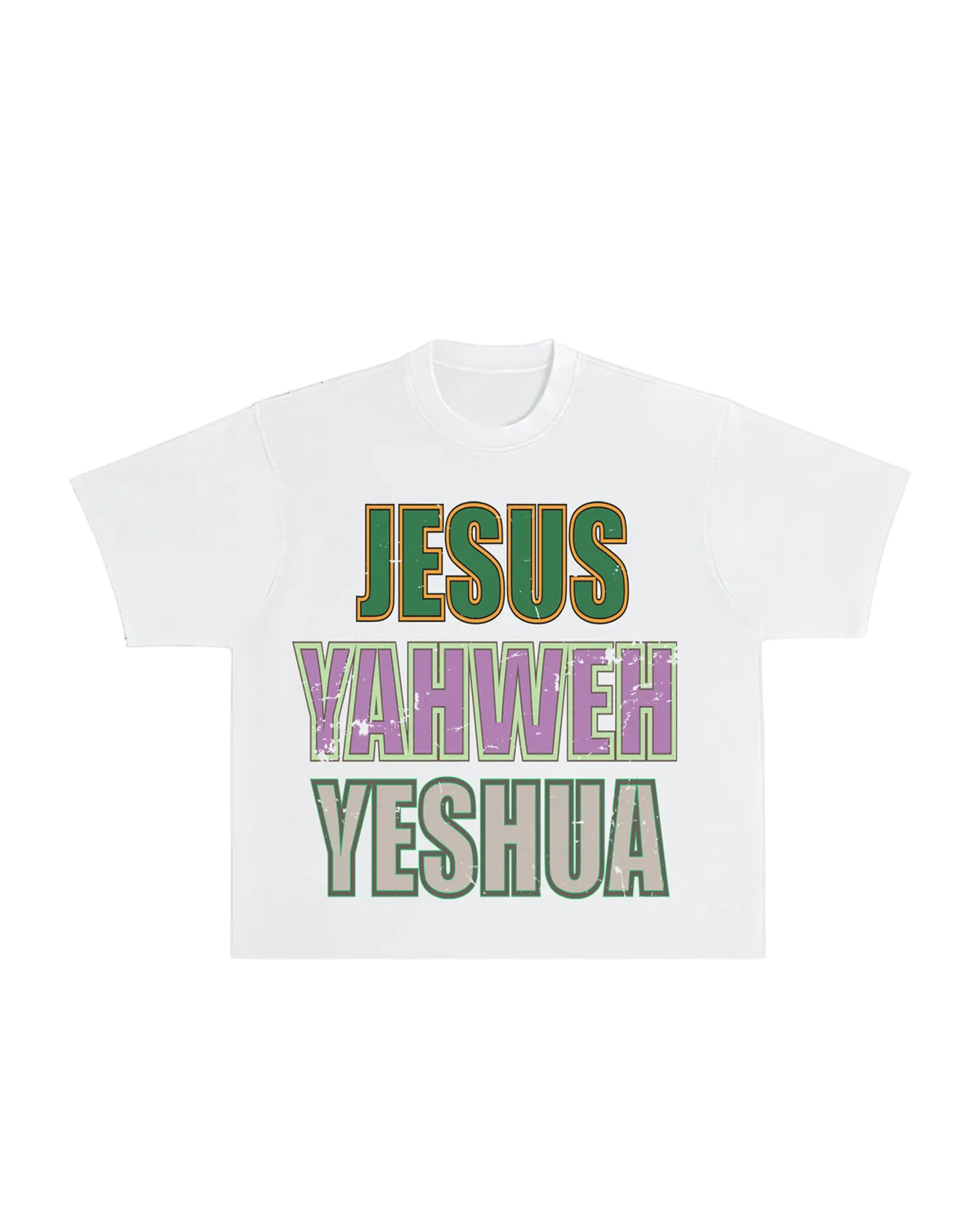 Jesus Box Fit White Cropped Tee