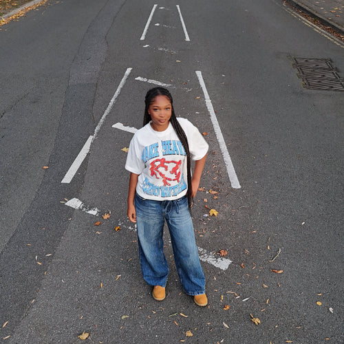 Make Heaven Crowded Oversized Cropped  Tee