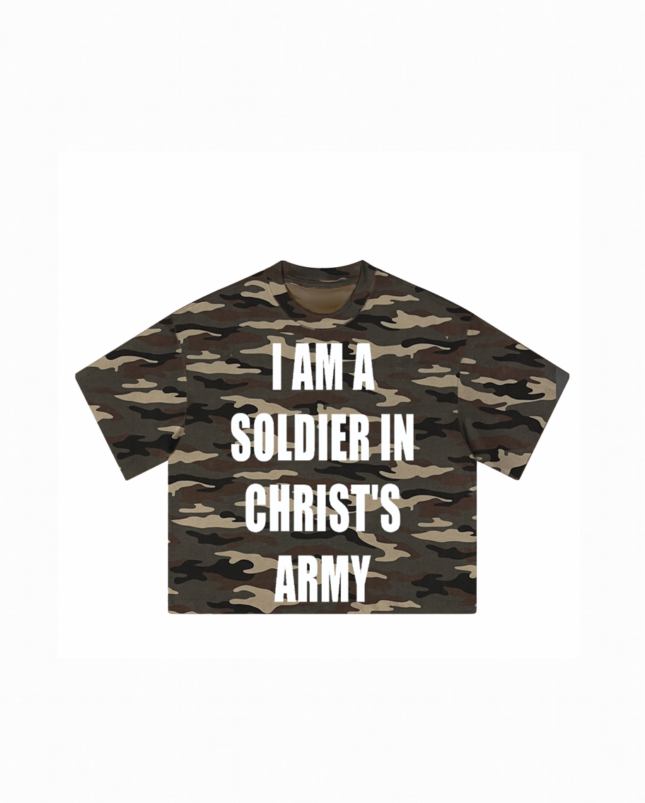 Christ's Army Cropped Camo Tee