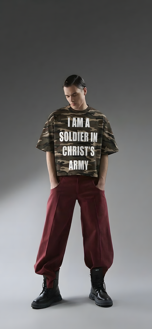 Christ's Army Cropped Camo Tee