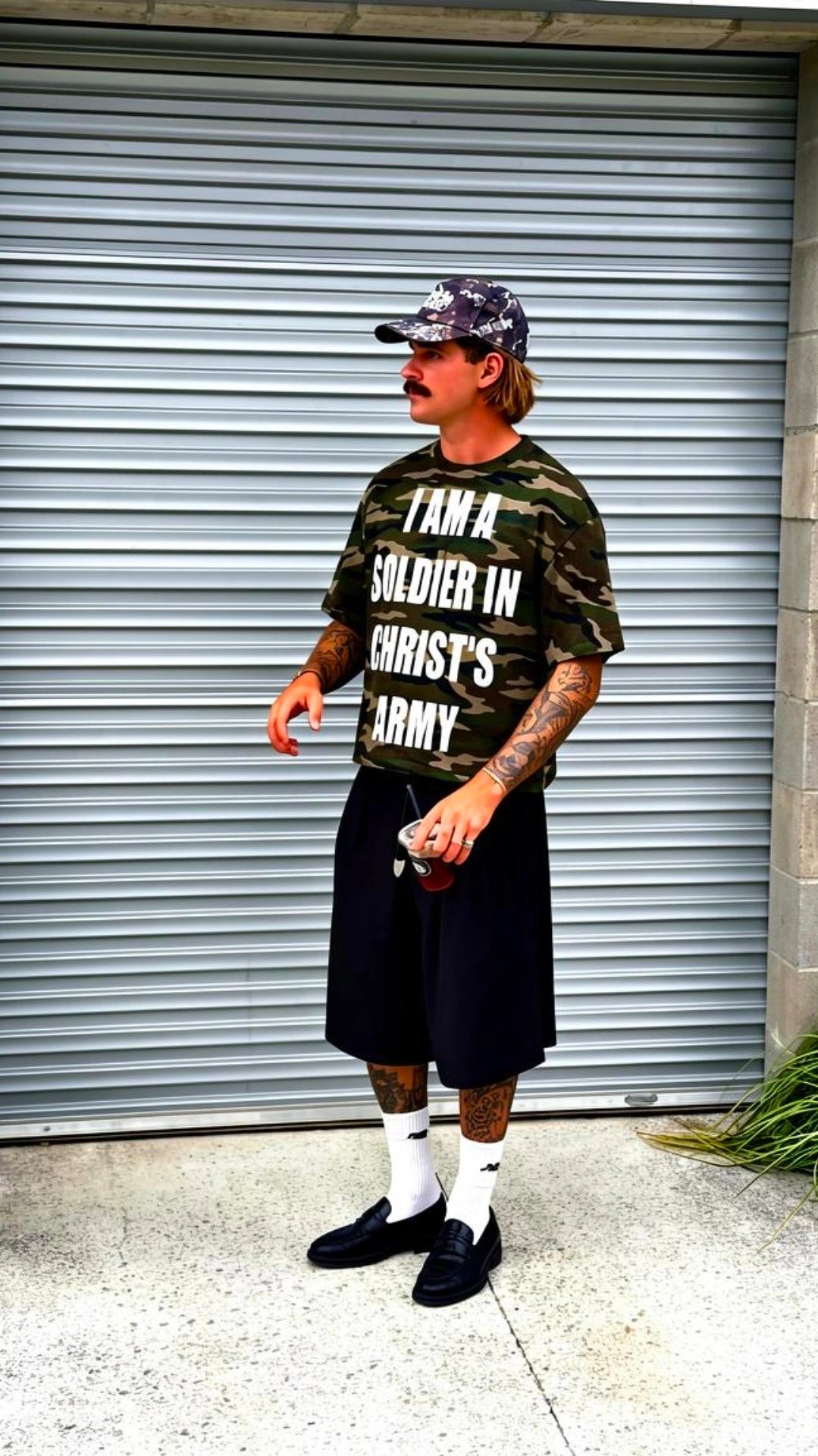 Christ's Army Cropped Camo Tee
