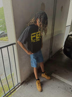 F.B.I Cropped Loose T-shirt