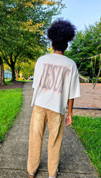 Jesus Is King Boxy Terry Raw Edge T-Shirt