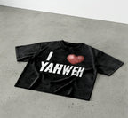 I Love Yahweh Cropped Snow Washed T-shirt