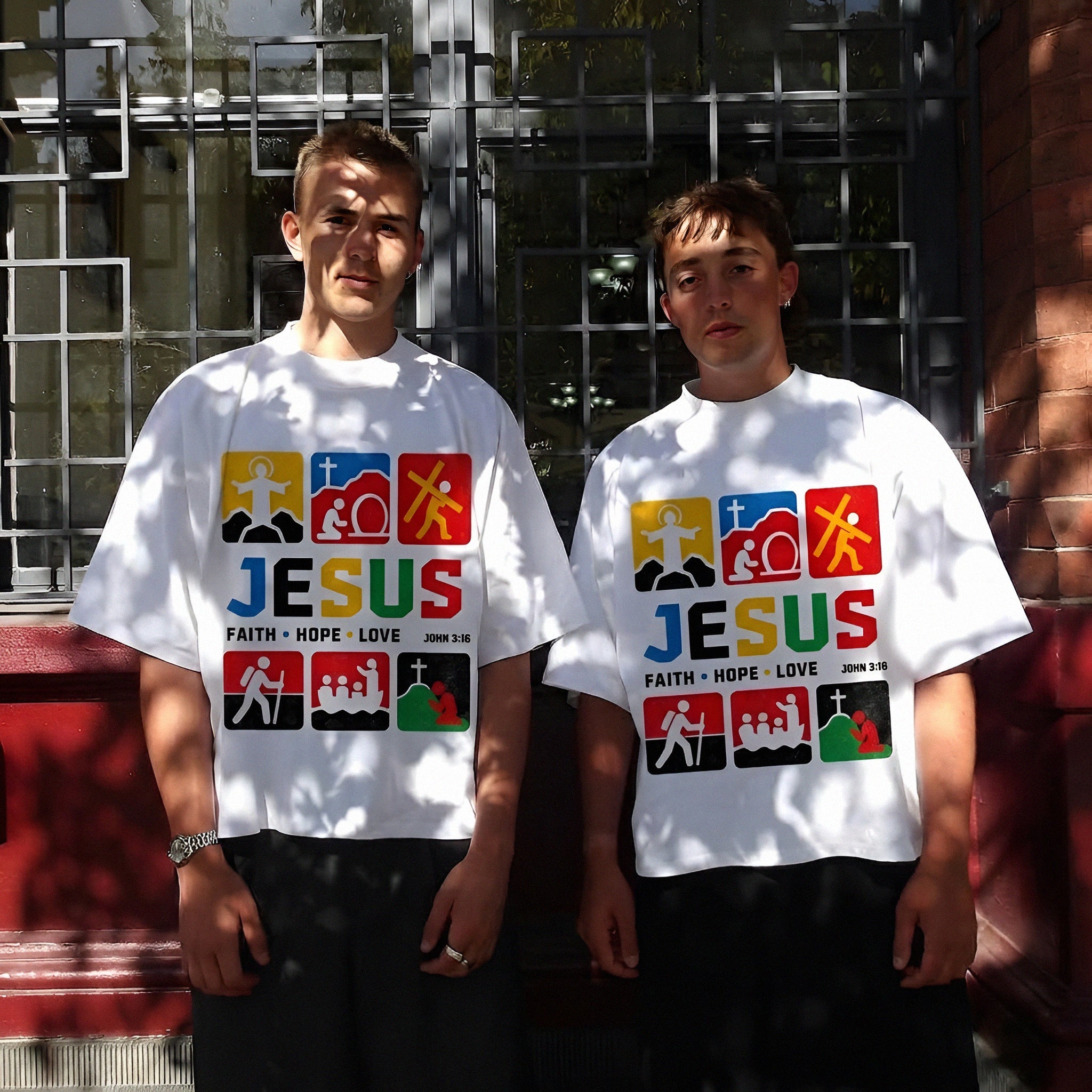 JESUS FAITH HOPE LOVE BOXY TEE