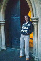 Deny The World Not Jesus Boxy Double-Zip Hoodie