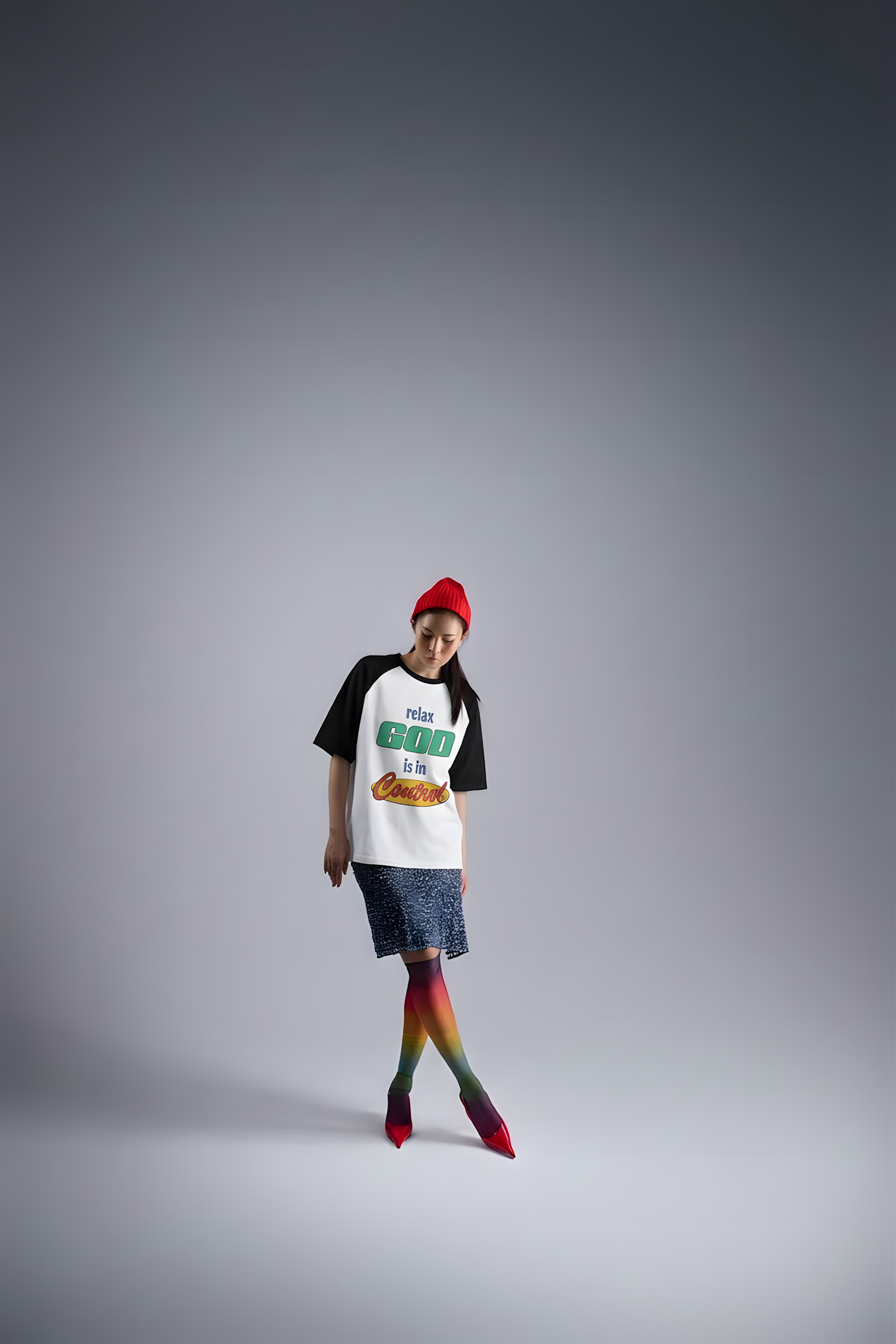 Relax God Is In Control Baseball Tee