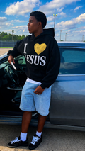 I Love Jesus Boxy Hoodie - Gold Edition