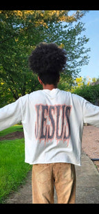 Jesus Is King Boxy Terry Raw Edge T-Shirt
