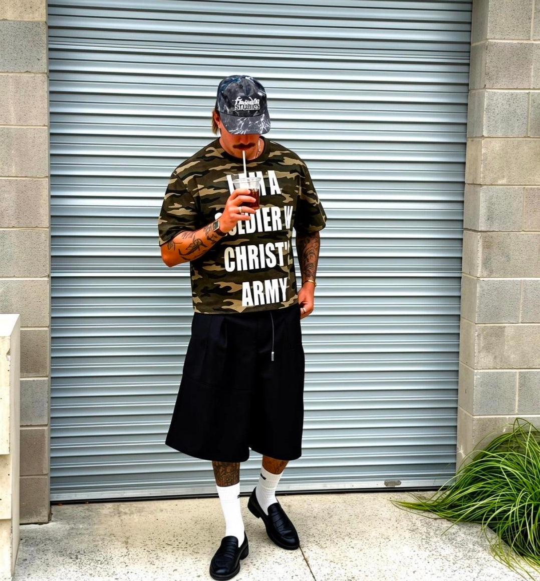 Christ's Army Cropped Camo Tee
