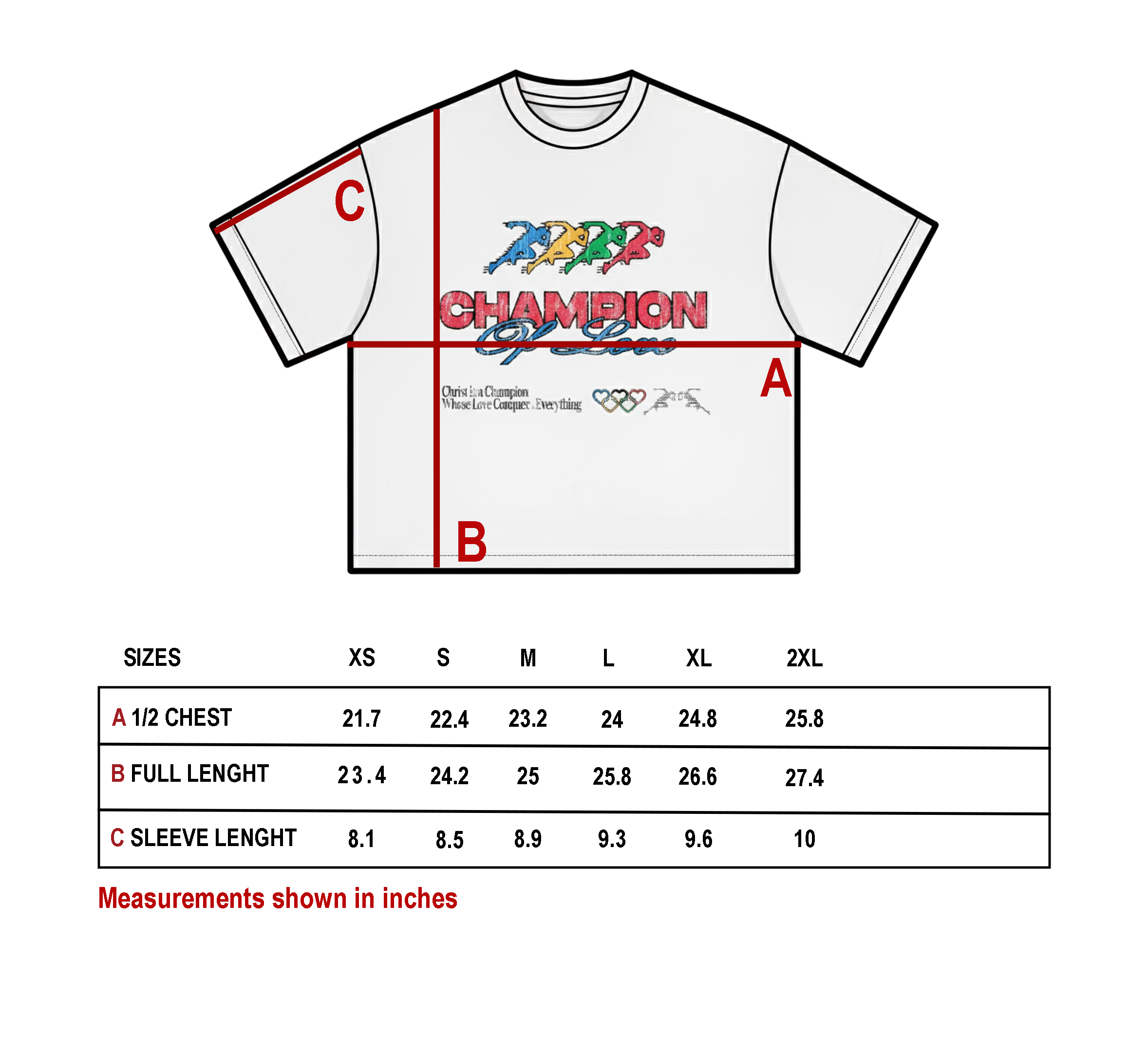 Champion Of Love Cropped Oversized T-Shirt