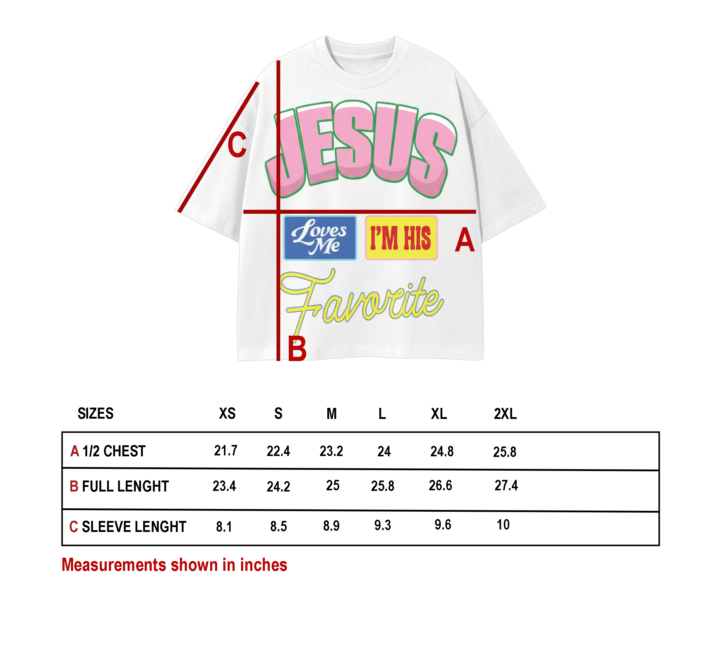 Jesus' Favorite White Boxy Tee