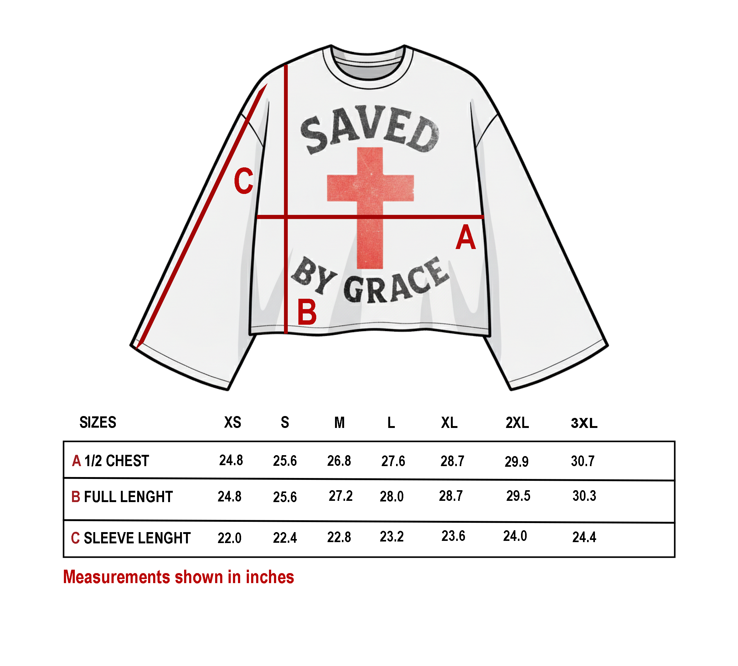 Saved By Grace Oversized Long Sleeve