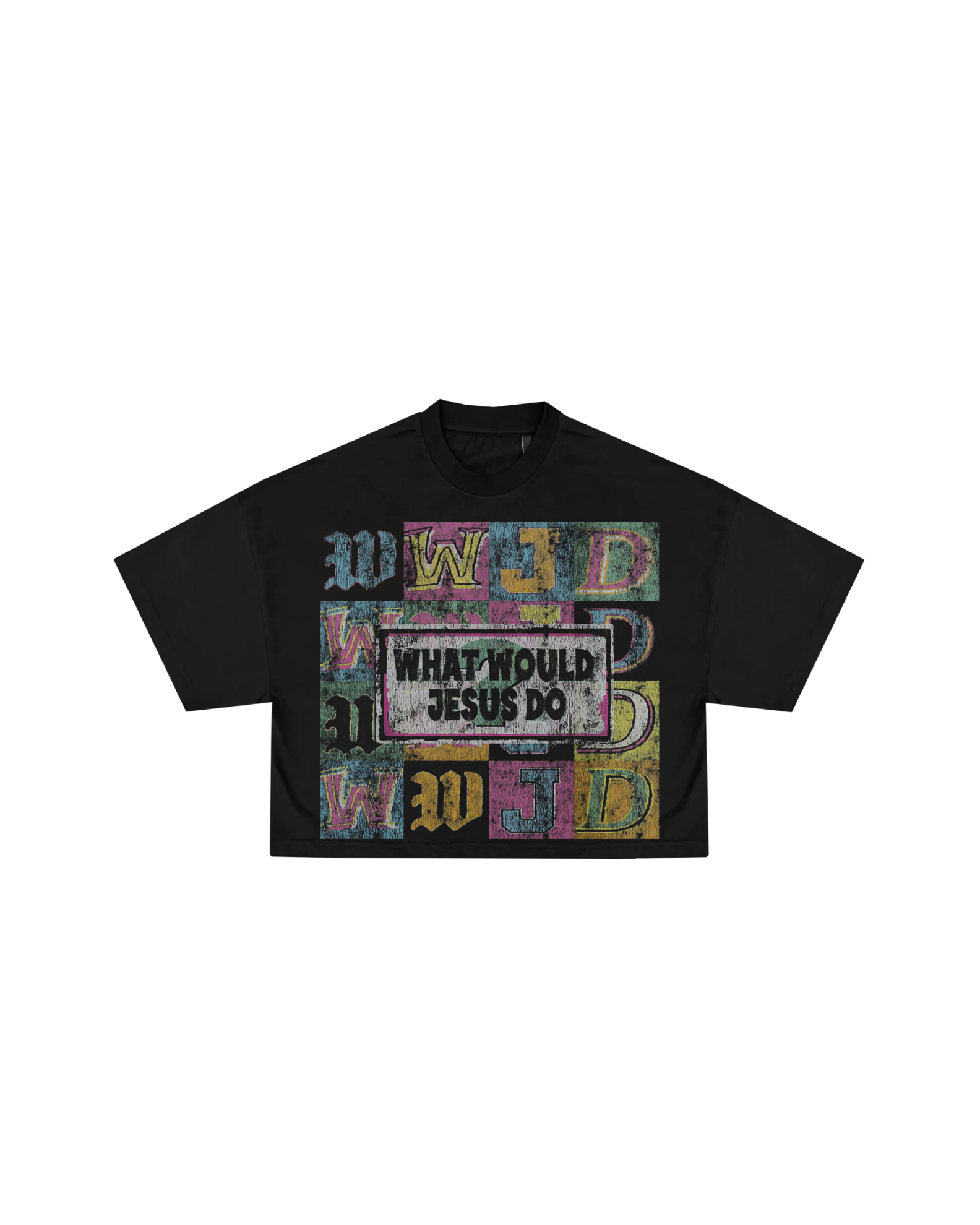 WWJD Oversized Cropped Tee